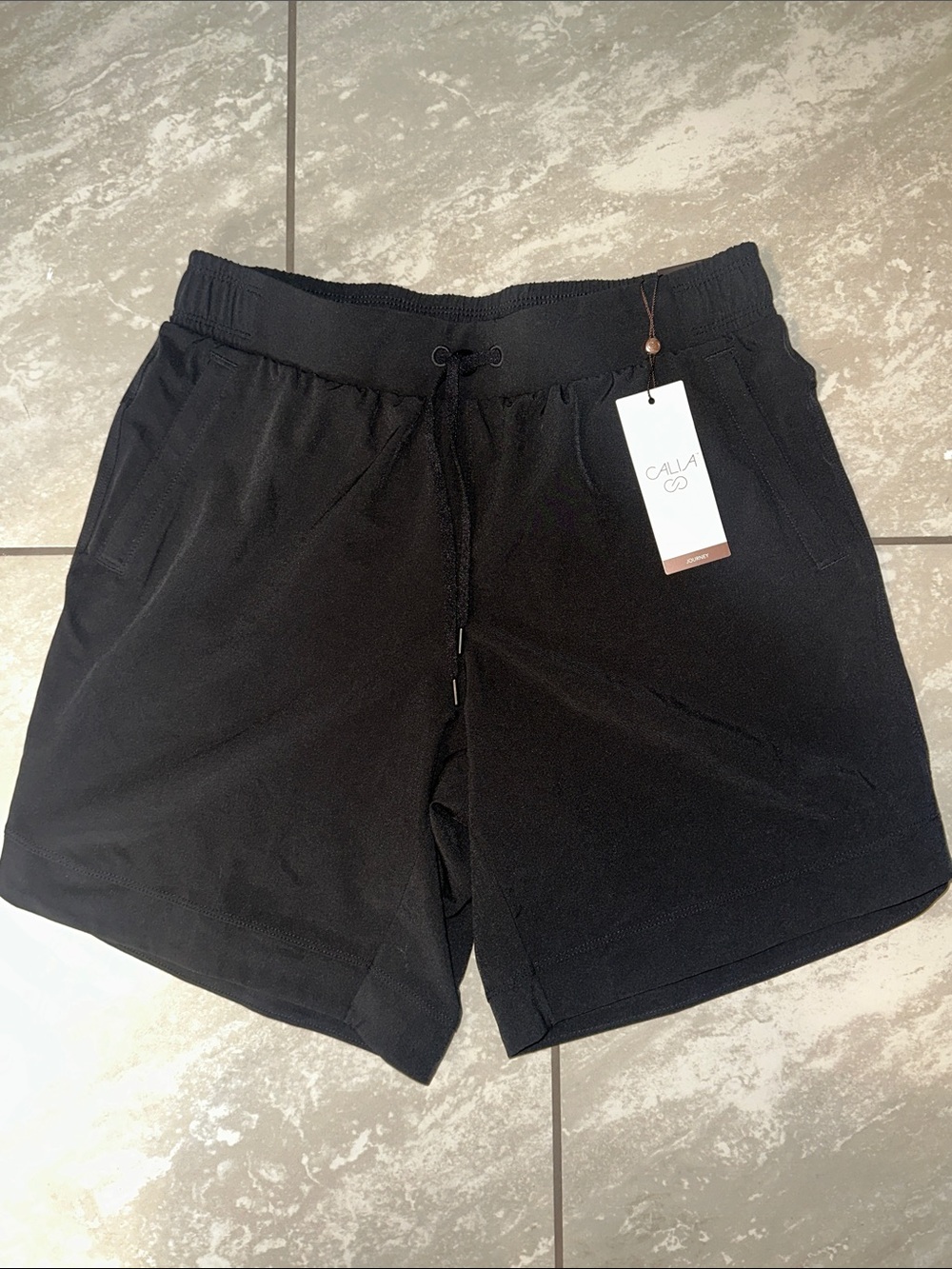 women’s black Drawstring  mid rose journey shorts by Calia size small